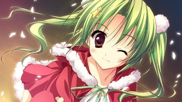Hình ảnh của cô gái anime màu xanh lá cây đáng yêu và dễ thương đến mức không thể tả được.