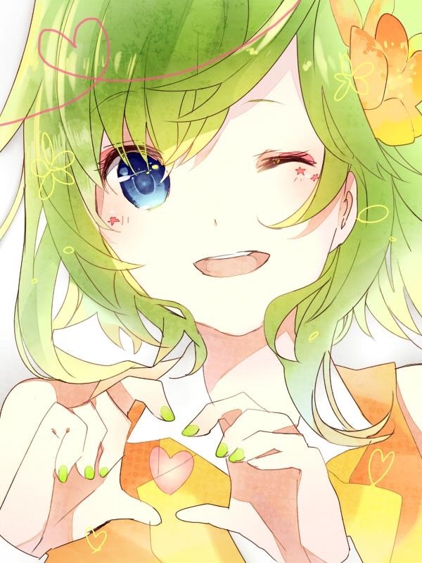 Hình ảnh manga tóc màu xanh lá cây, dễ thương và đáng yêu.