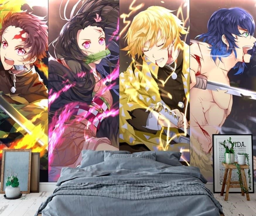 Bức tranh phòng ngủ với hình ảnh anime là một loại tranh vẽ được lấy cảm hứng từ các nhân vật và cảnh quan trong thể loại anime, tạo nên không gian phòng ngủ sống động và trẻ trung.