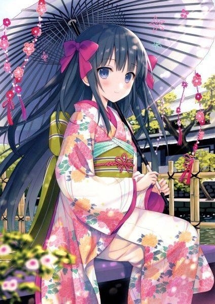 Hình nền anime cô gái đáng yêu xinh đẹp cho điện thoại iPhone.