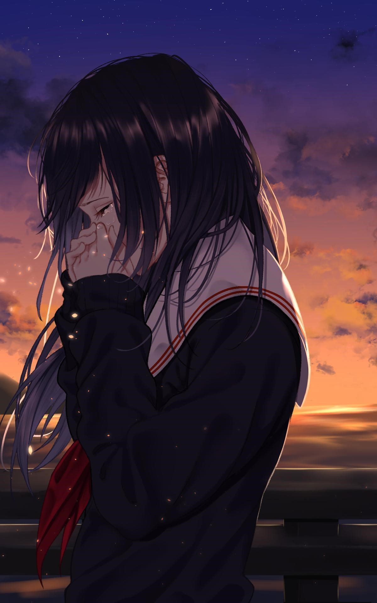 Hình ảnh anime buồn nữ thường thể hiện những cảm xúc sâu sắc và tình cảm đau đớn, mang đến cho người xem một trạng thái tâm trạng buồn lạc và cảm nhận được sự đau khổ trong cuộc sống.