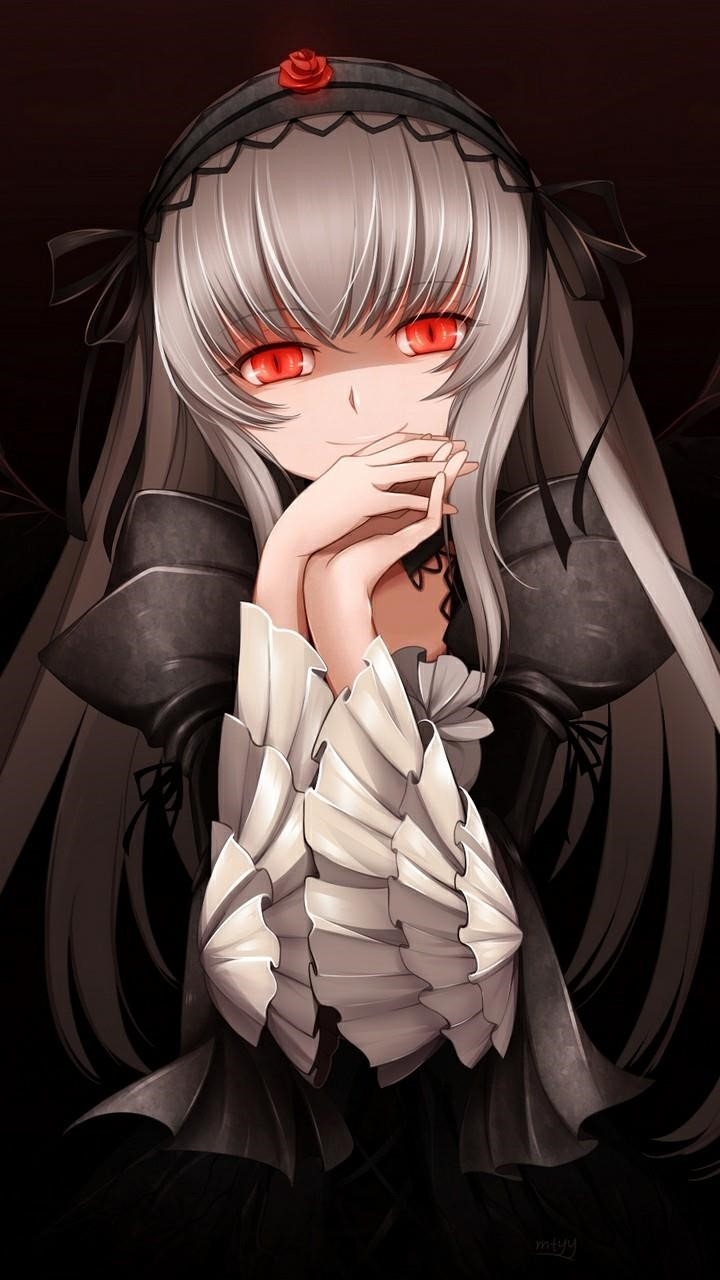 Hình ảnh của một cô gái anime hầm hố, lạnh lùng và đáng sợ như một con quỷ.