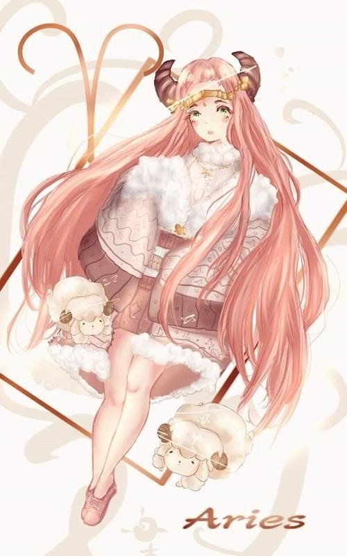 Hình ảnh Anime Cung Bạch Dương Nữ - Tinh Hoa của Sự Quyến Rũ và Mạnh Mẽ.