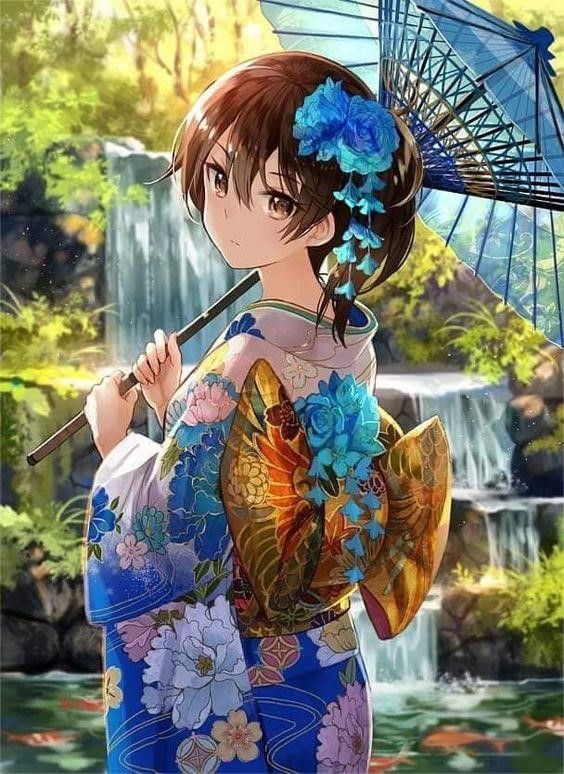 Hình nền anime kimono tuyệt đỉnh nhất