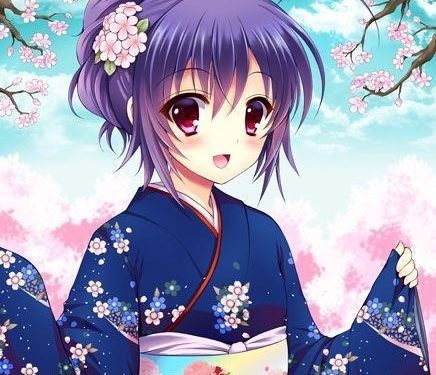 anh anime nu mac kimono duyen dang trong bo trang phuc truyen thong nhat ban 681338