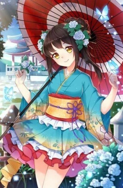 Hình ảnh áo kimono đẹp, tao nhã, và thanh lịch nhất.