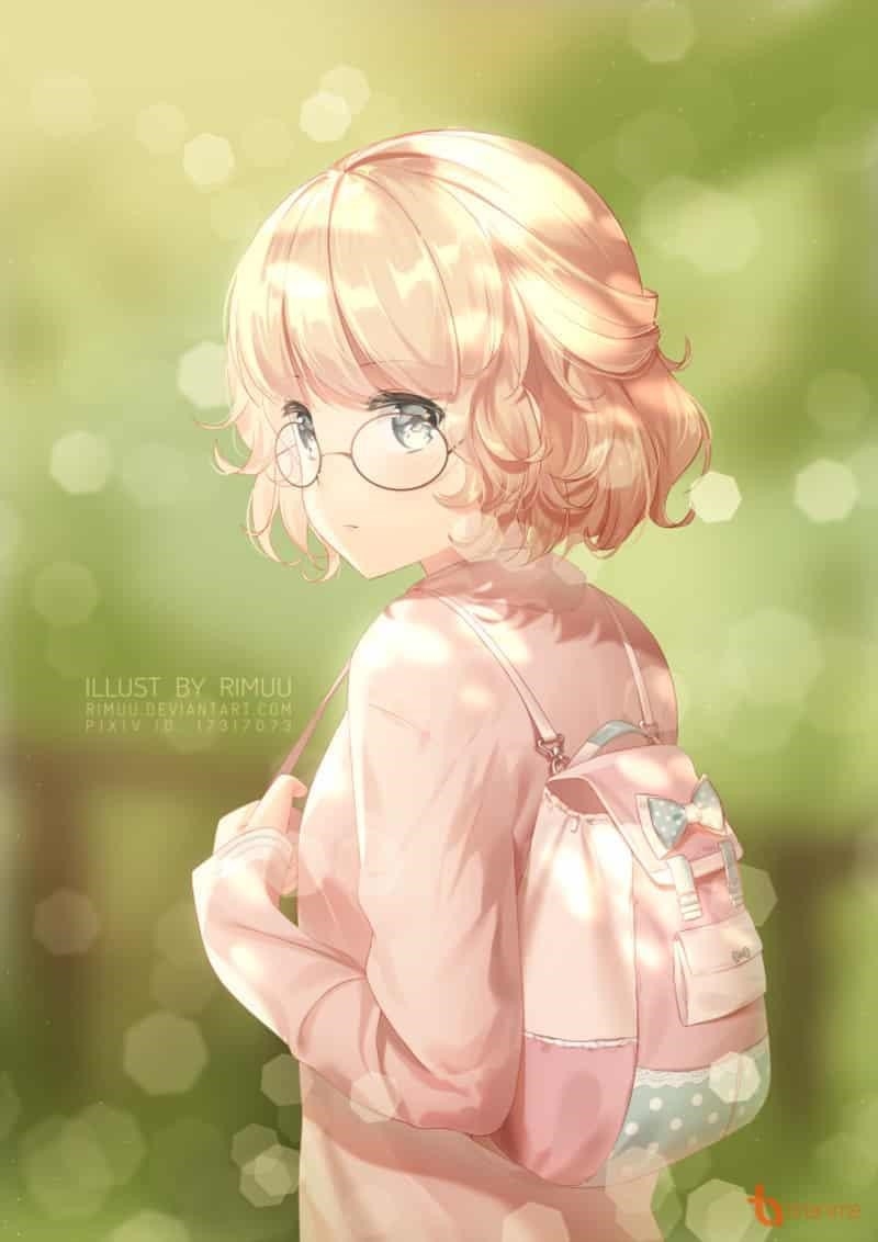 Hình Anime cô gái tóc ngắn đáng yêu dễ thương