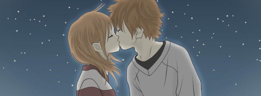 Bức tranh anime cầu hôn vô cùng lãng mạn.