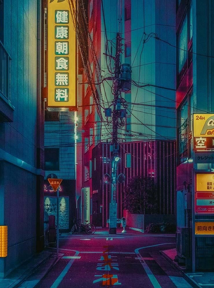 Các hình ảnh tuyệt đẹp về Tokyo ban đêm trong anime.