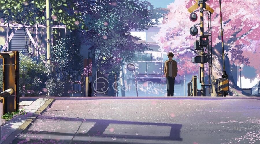 Phong cảnh anime tuyệt đẹp của mùa xuân trong thành phố.