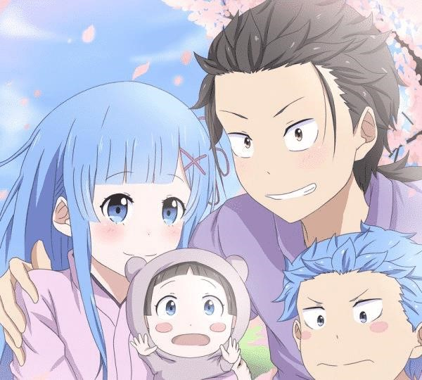 Hình gia đình Anime 4 người thể hiện một hình ảnh đáng yêu và gắn kết của một gia đình trong thế giới Anime, với các nhân vật được thiết kế tinh xảo và màu sắc sống động.