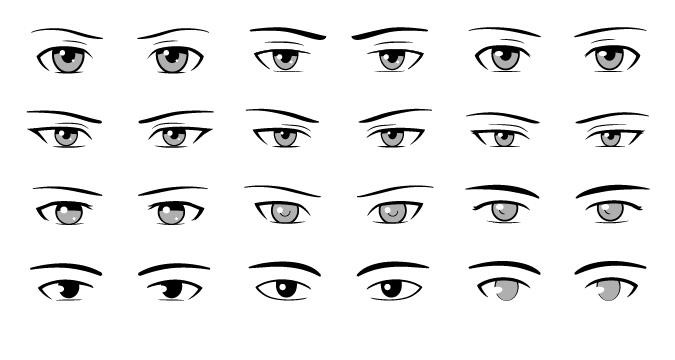 Các dạng mắt Anime nam rất đẹp