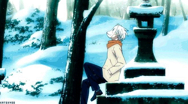 Cảnh tuyết rơi vô cùng đẹp trong thế giới hoạt hình anime.