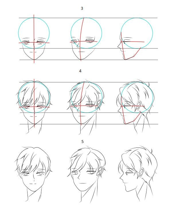 Cách vẽ khuôn mặt nhân vật nam anime đẹp như thần tượng.