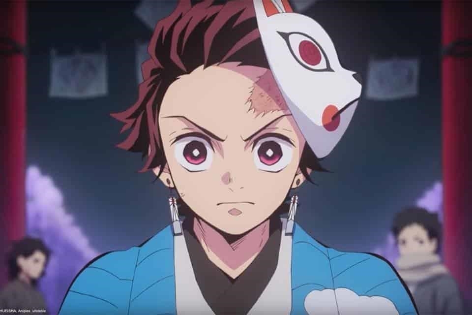 Hình nhân vật Anime nam độc đáo đeo mặt nạ.