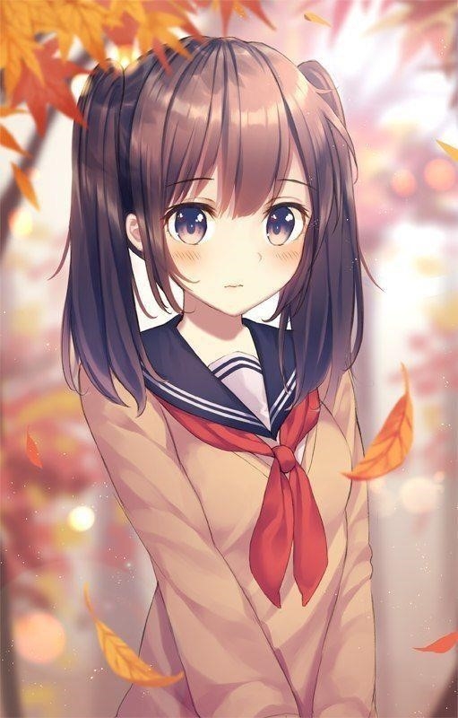 Hình ảnh cô học sinh anime khiến lòng người xúc động.