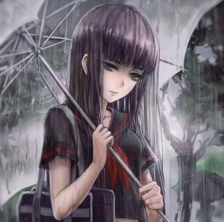 Hình ảnh Anime buồn cô đơn, đơn độc một mình.
