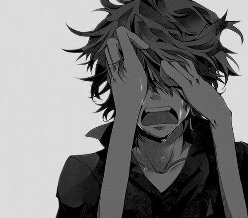Bức hình anime nam gây đau lòng nhất khi khóc trong im lặng.