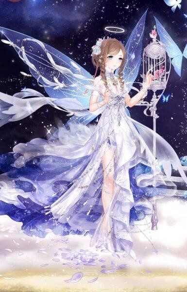 Bức tranh hoạt hình về thiên thần với đôi cánh tuyệt đẹp nhất.