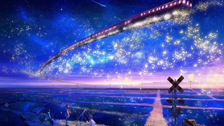 Ảnh Anime Đẹp Phong Cảnh Galaxy mang đến cho người xem một bức tranh tuyệt đẹp về vũ trụ, với những hình ảnh thiên hà lung linh và đầy màu sắc.
