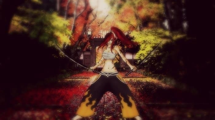 Erza Scarlet là một nhân vật trong bộ truyện Fairy Tail, được tạo hình bởi Hiro Mashima. Cô là một pháp sư mạnh mẽ và kiên cường, xuất hiện trong hầu hết các arc trong truyện. Erza nổi tiếng với sức mạnh phép thuật Requip, cho phép cô thay đổi trang phục và vũ khí theo ý muốn. Ngoài ra, cô cũng có một quá khứ đầy bi kịch và đau thương, nhưng vẫn luôn bước đi với sự kiên nhẫn và quyết tâm.
