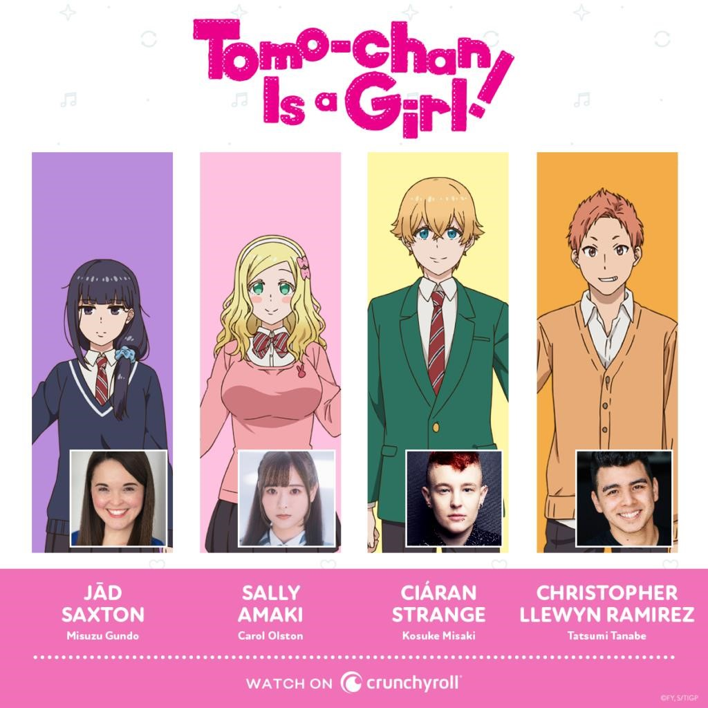 Tomo-chan được đóng bởi diễn viên lồng tiếng tiếng Anh là một cô gái.