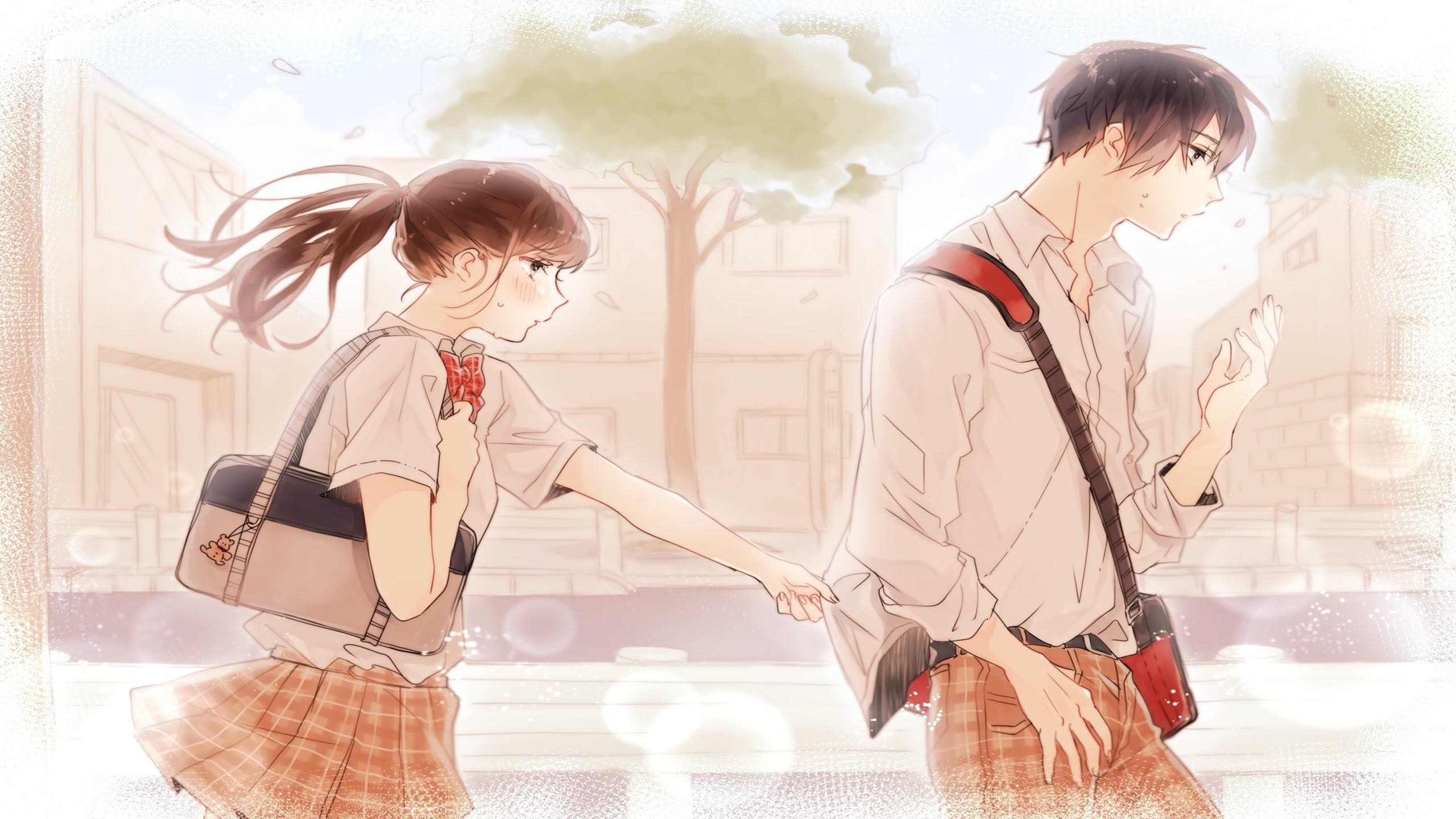 Hình ảnh của cặp đôi anime đáng yêu.