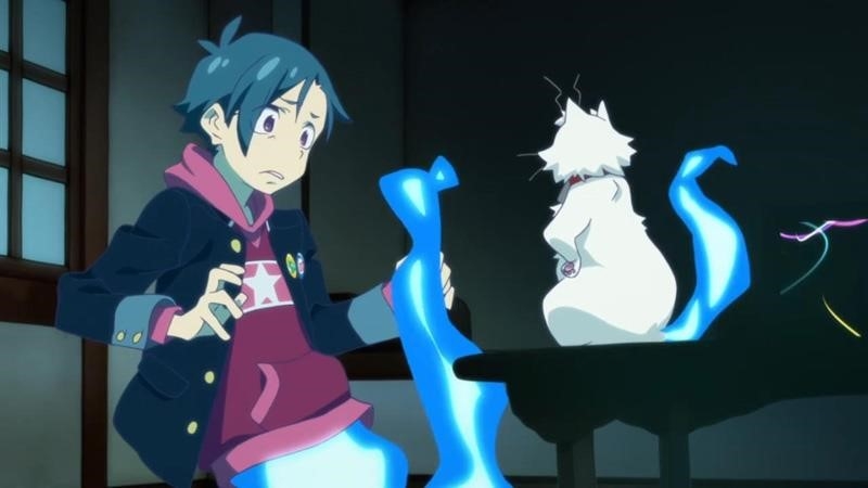 Yuta Iridatsu và chú mèo thần là nhân vật chính trong bộ anime 