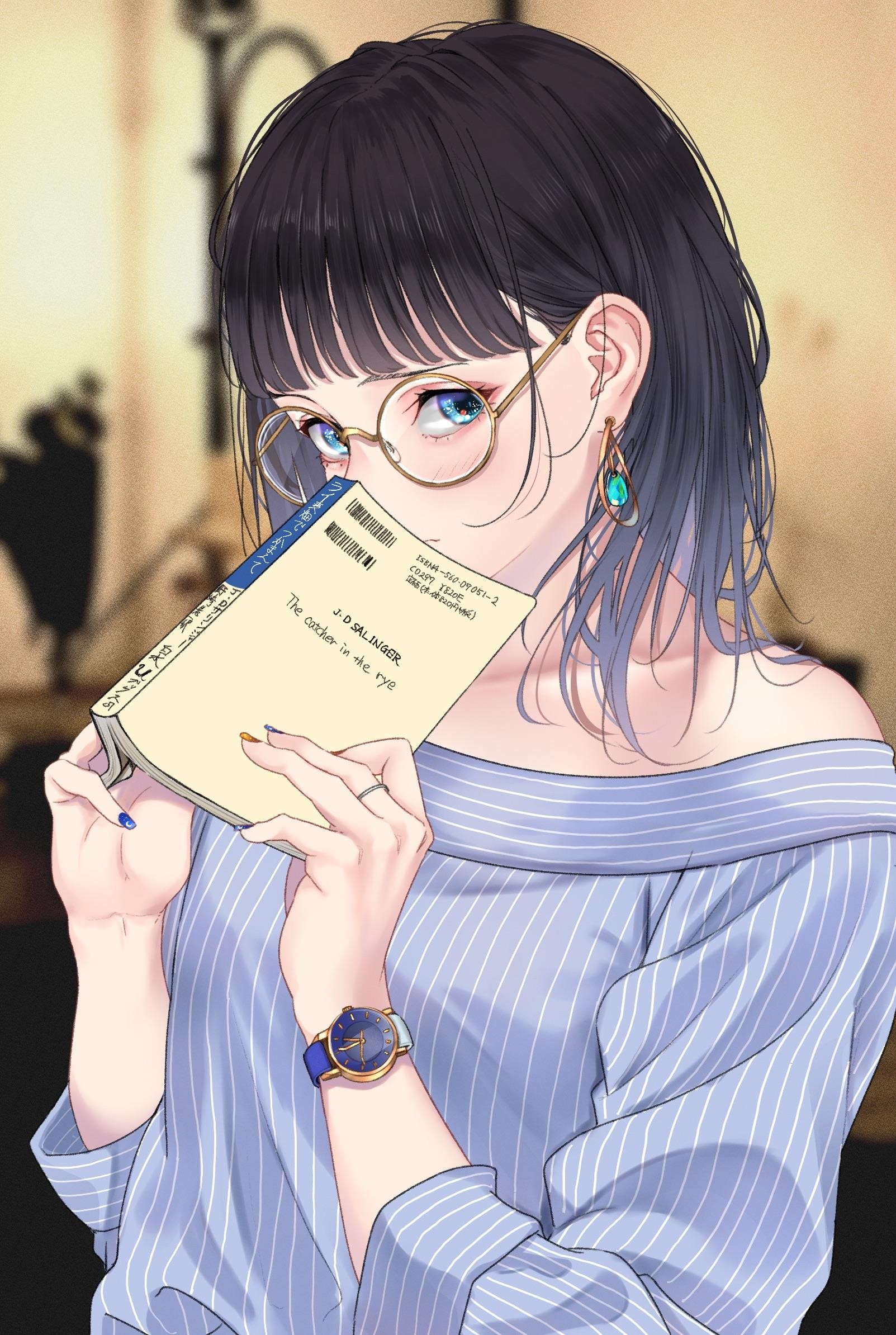 Ảnh anime nữ cute đeo kính mang đến một vẻ đẹp đáng yêu và dễ thương, kính càng tôn thêm vẻ trí thức và thông minh của nhân vật, tạo nên sự hấp dẫn và thu hút cho người xem.