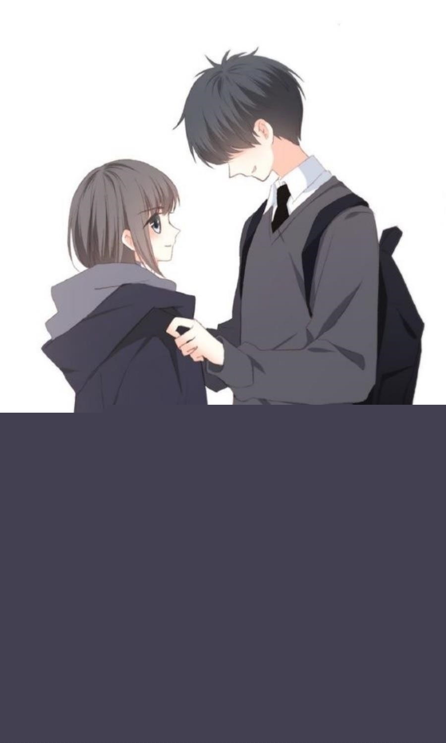 Hình ảnh về cặp đôi anime chia tay.