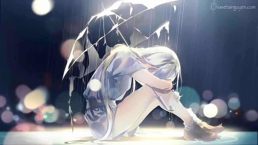 Ảnh anime khóc trong mưa thể hiện cảm xúc buồn bã, tuyệt vọng và hoài niệm, tạo nên một hình ảnh đầy xúc động và đẹp mắt.