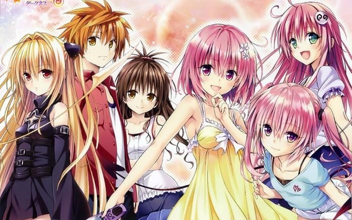Hình ảnh của bức tranh anime 7 nhân vật.