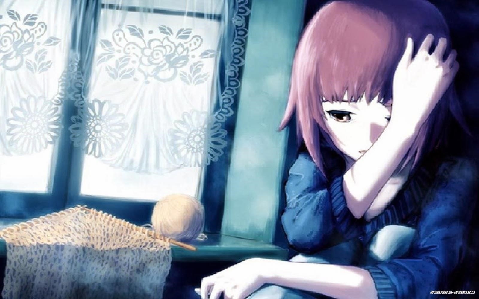 Hình ảnh cho tình yêu đơn phương của cô gái trong anime.
