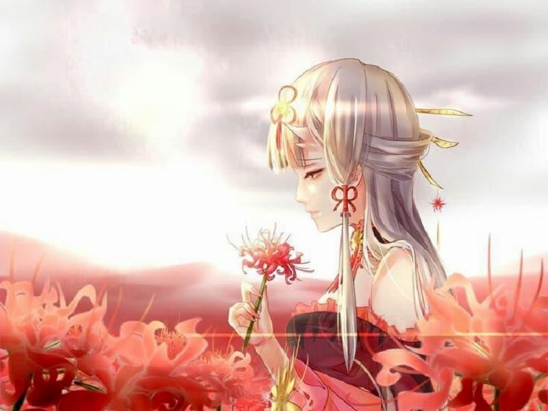 Hoa bỉ ngạn anime nữ là một loại hoa tượng trưng cho sự đẹp đẽ và tinh tế trong nghệ thuật anime, với những đường nét mềm mại và màu sắc tươi sáng.